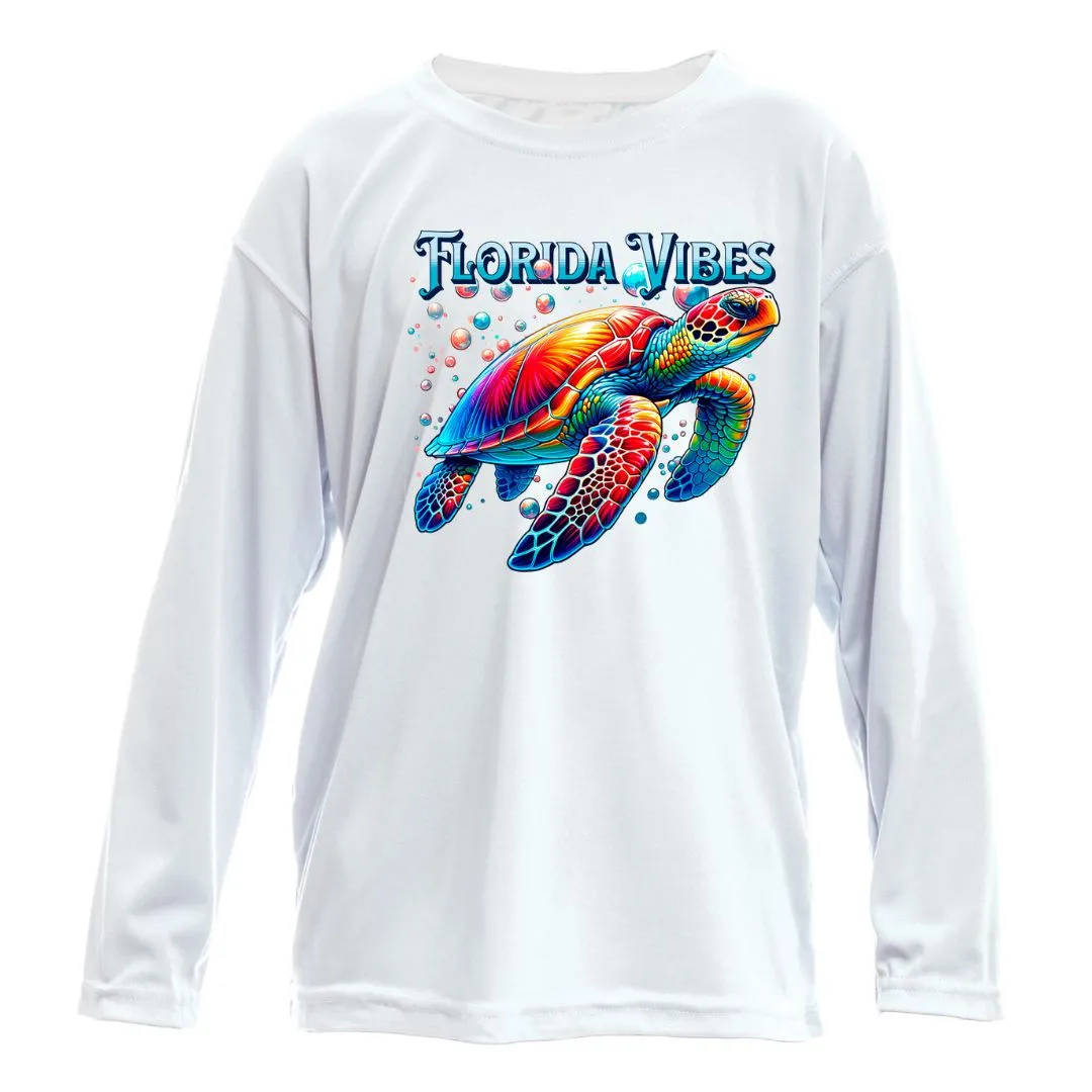 Kids Sea Turtle Sun Shirt UPF50 - Florida or Custom Location