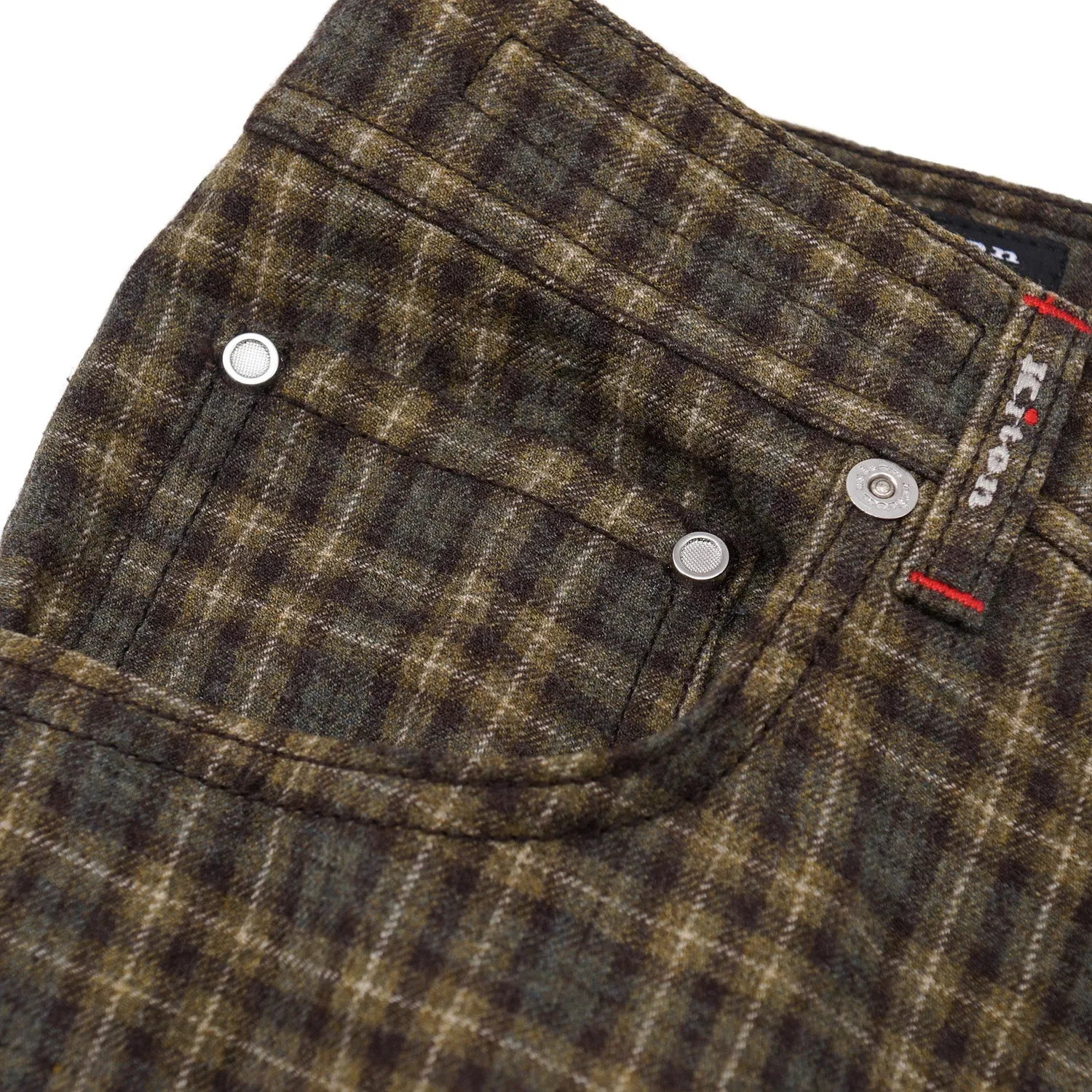 Kiton Slim Fit Five-Pocket Flannel Wool Pants