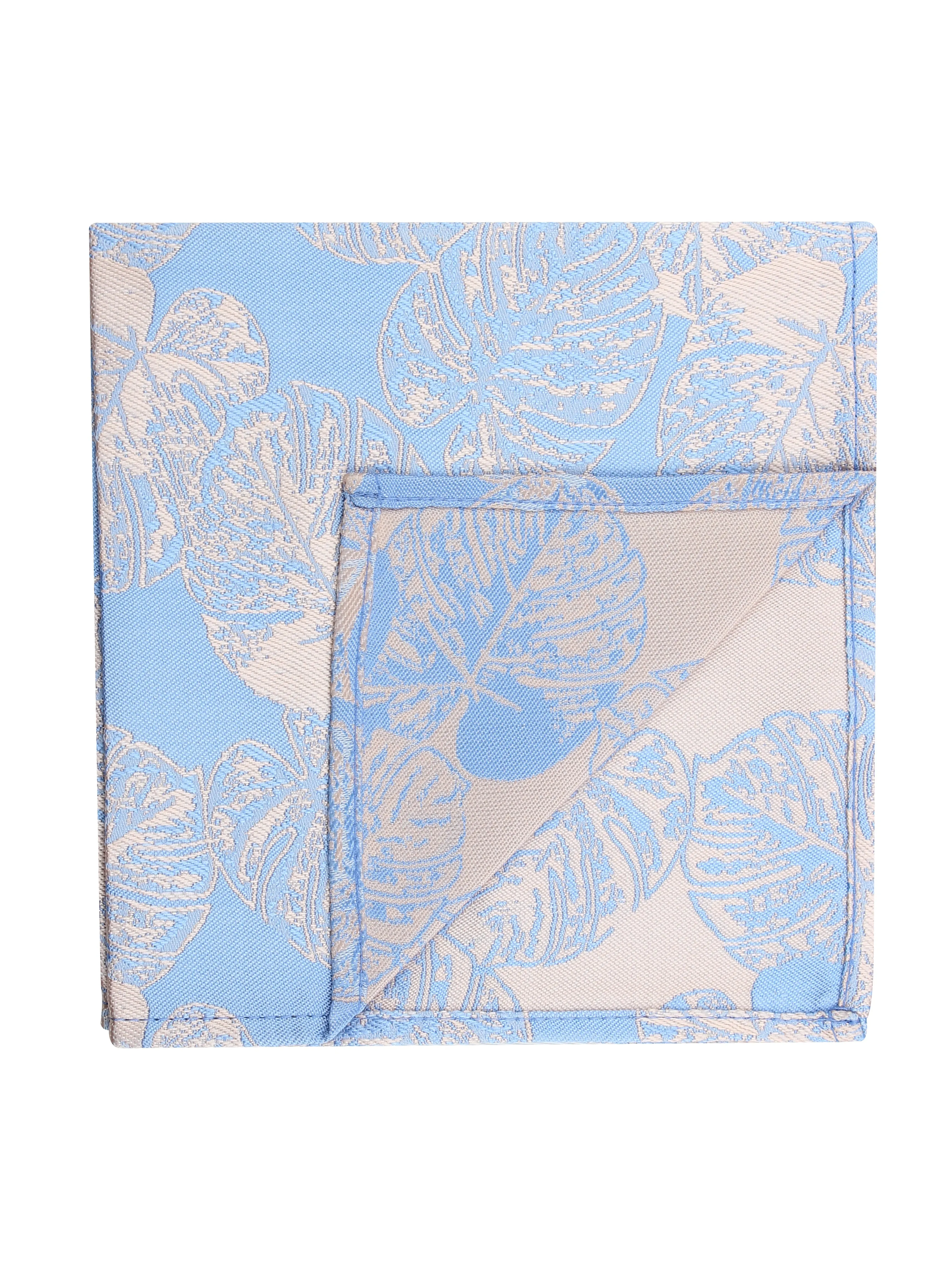 Kovove Blue Polka Dot Pocket Square For Men