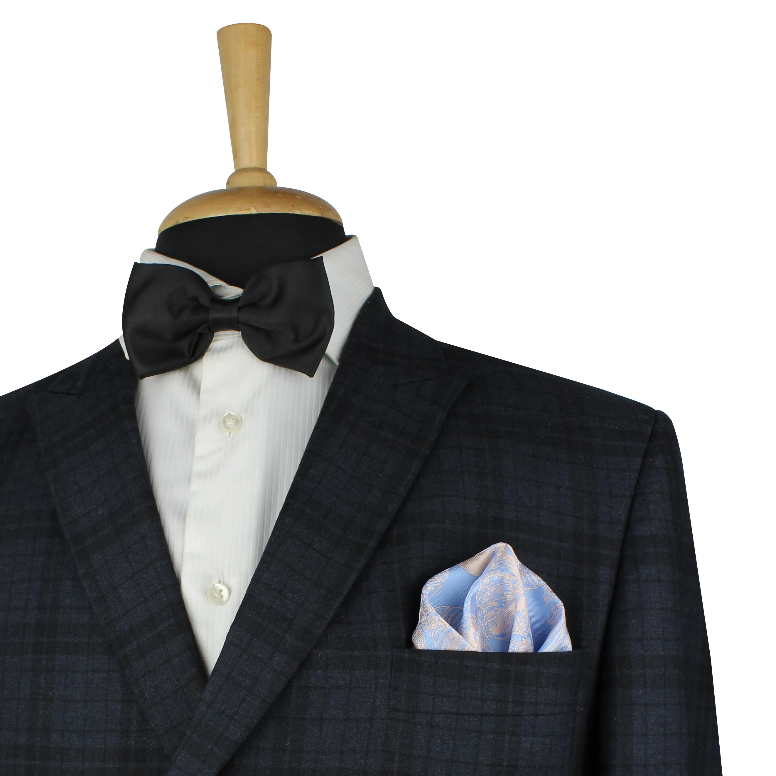 Kovove Blue Polka Dot Pocket Square For Men