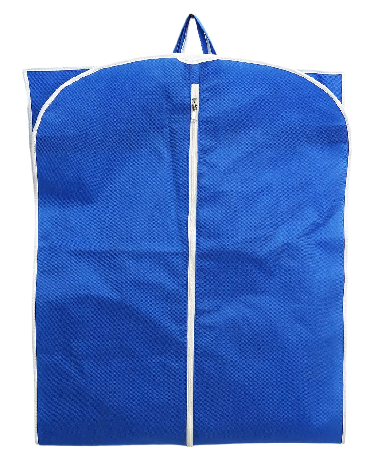 Kuber Industries Multiuses Non Woven Dust & Moistureproof Long Tranasparent Garment Cover With Zipper- Pack of 3 (Blue)-47KM01268