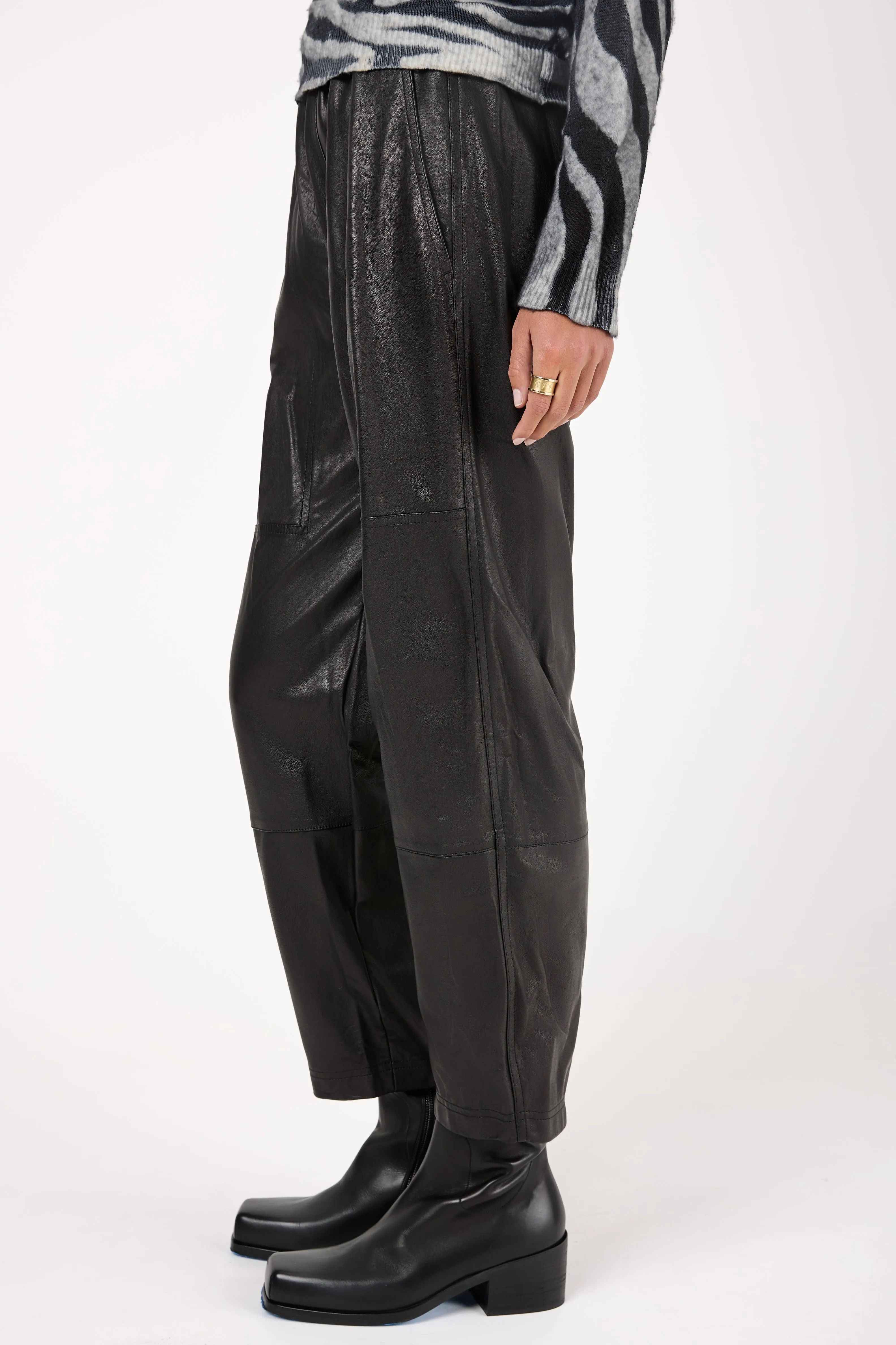 Leather Pant in Nero