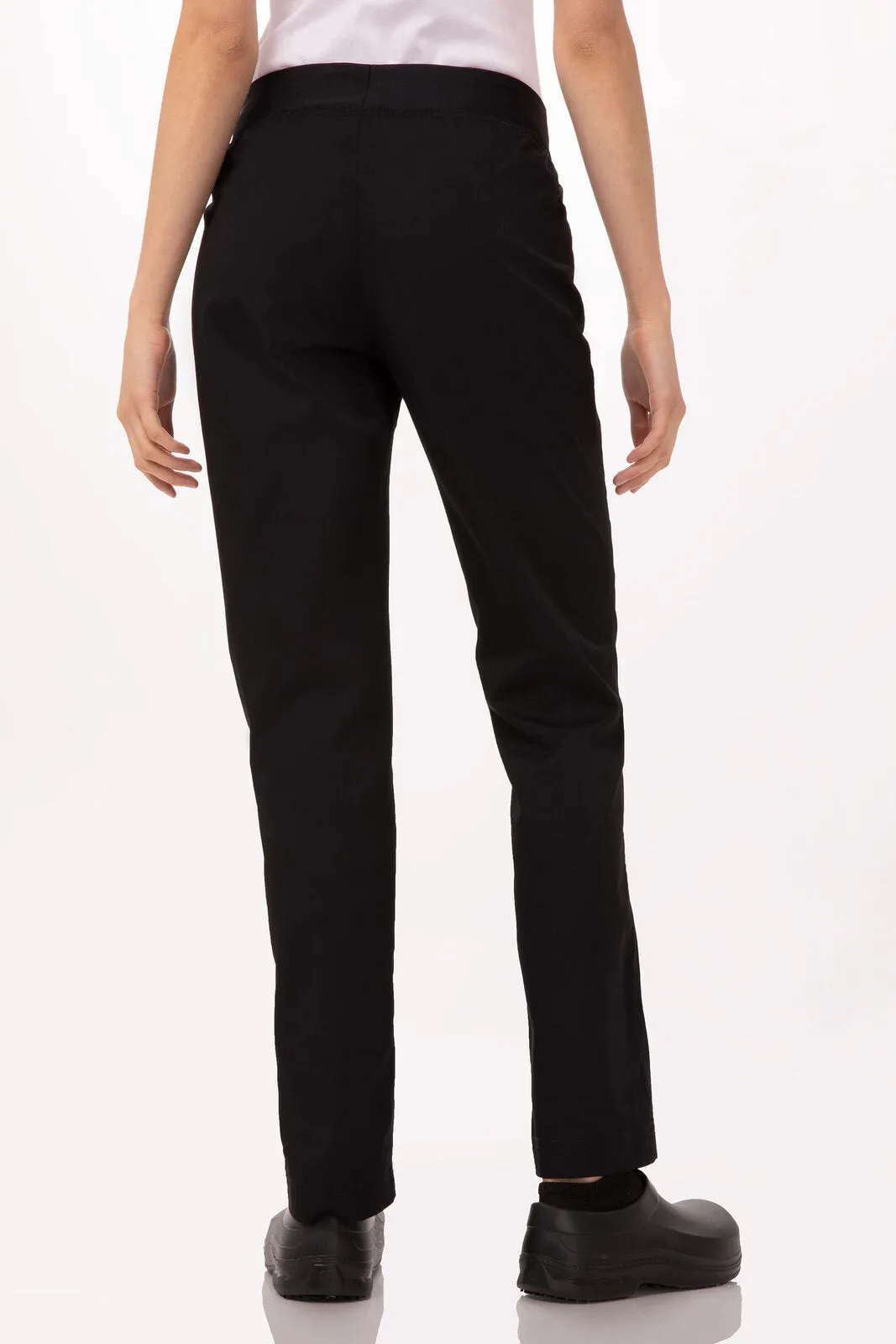 Lightweight Slim Women's Chef Pants Black