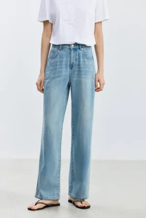 LILY All-Cotton Straight Leg Jeans