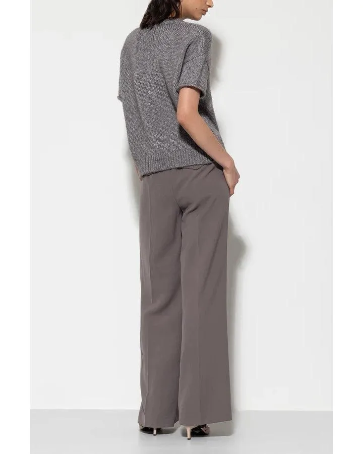 Luisa Cerano Wide Leg Pleated Full Length Pants