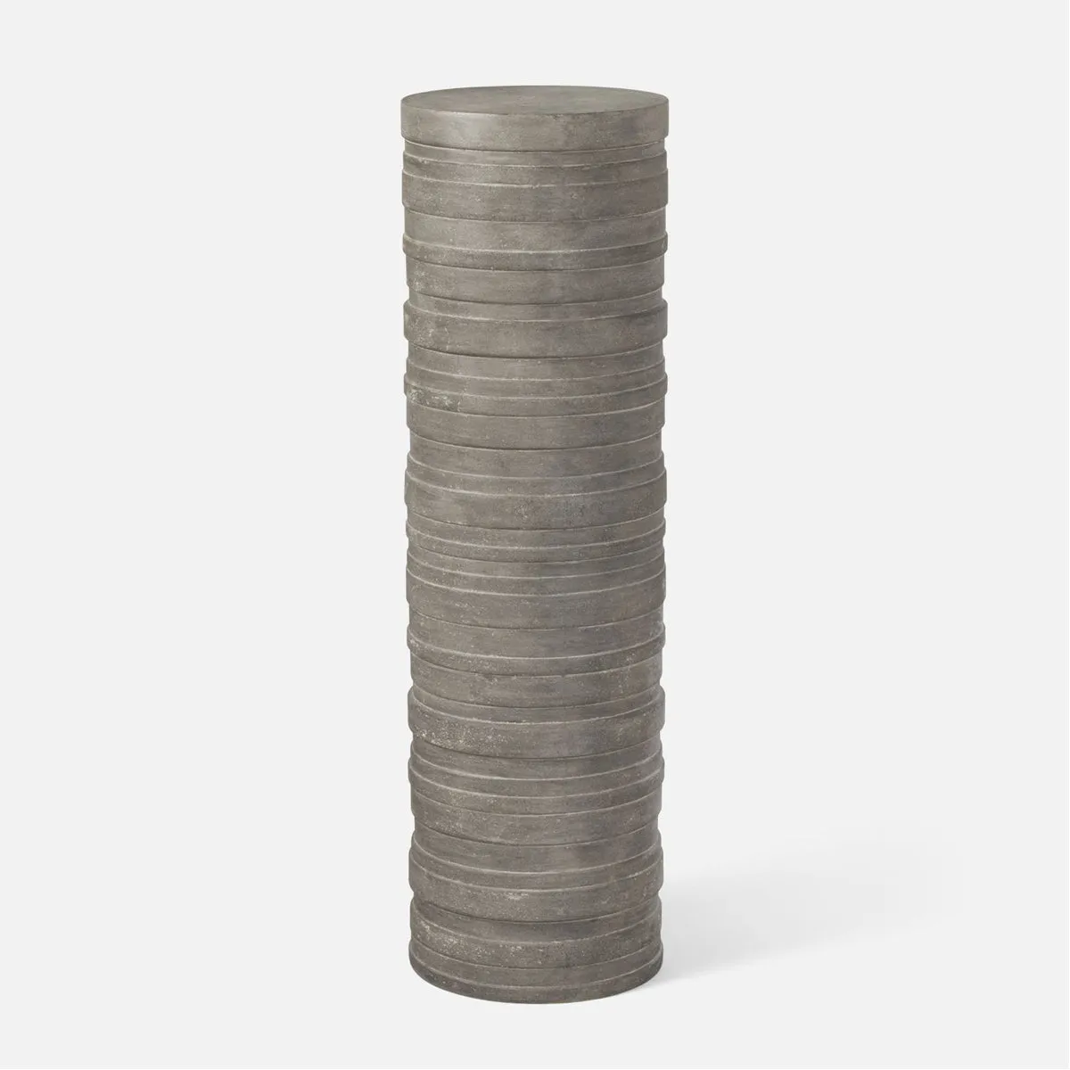 Made Goods Karmel Textured Stone Outdoor Pedestal