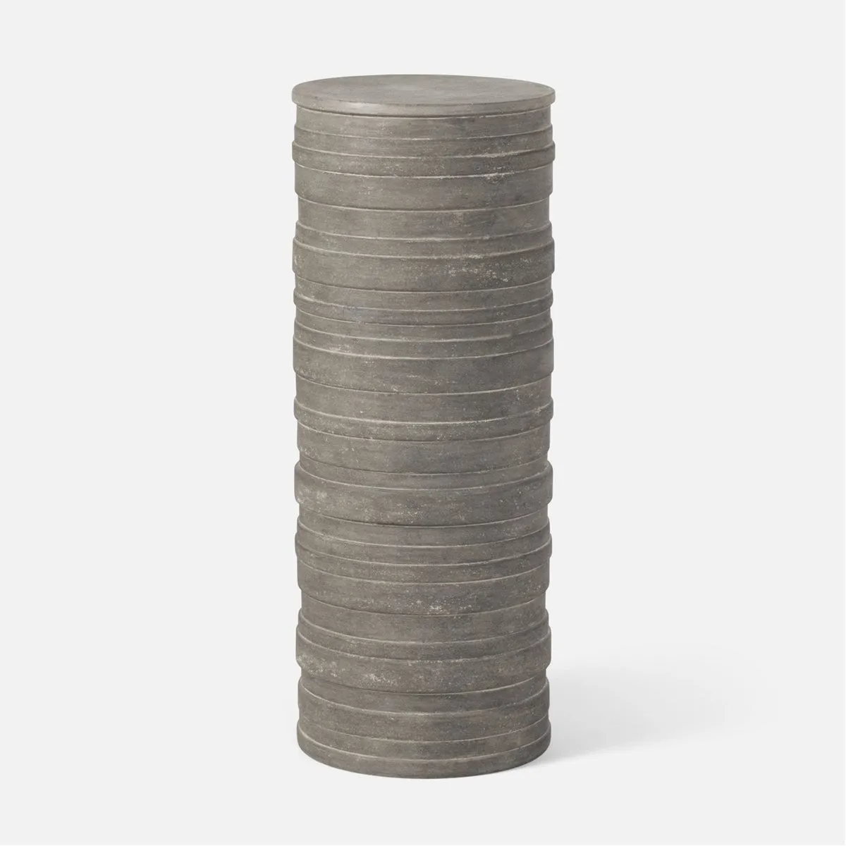 Made Goods Karmel Textured Stone Outdoor Pedestal