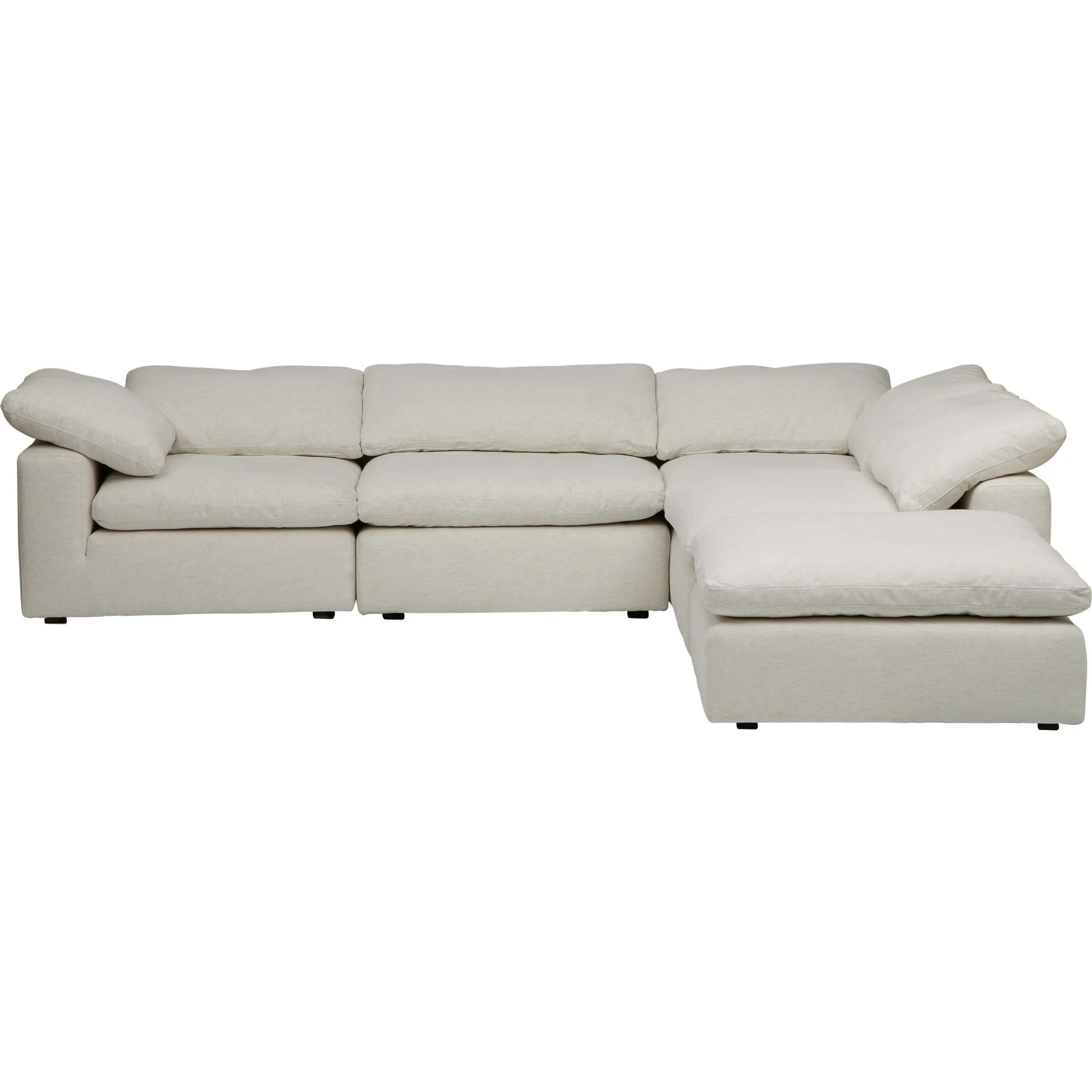 Mateo 5 Piece Modular Sectional w/Ottoman, Nomad Snow