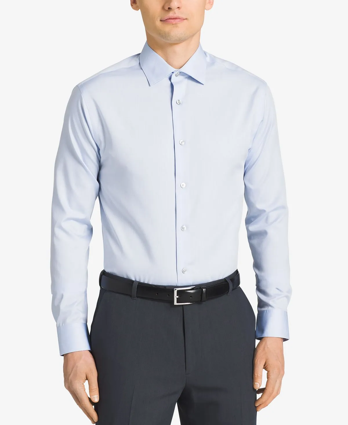 Men's calvin klein steel classic-fit non-iron performance herringbone collar classic shirt Calvin Klein ,  white