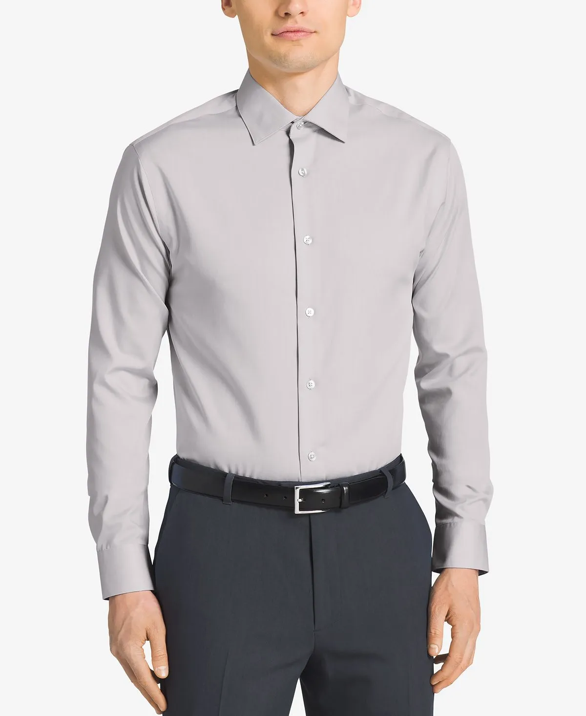 Men's calvin klein steel classic-fit non-iron performance herringbone collar classic shirt Calvin Klein