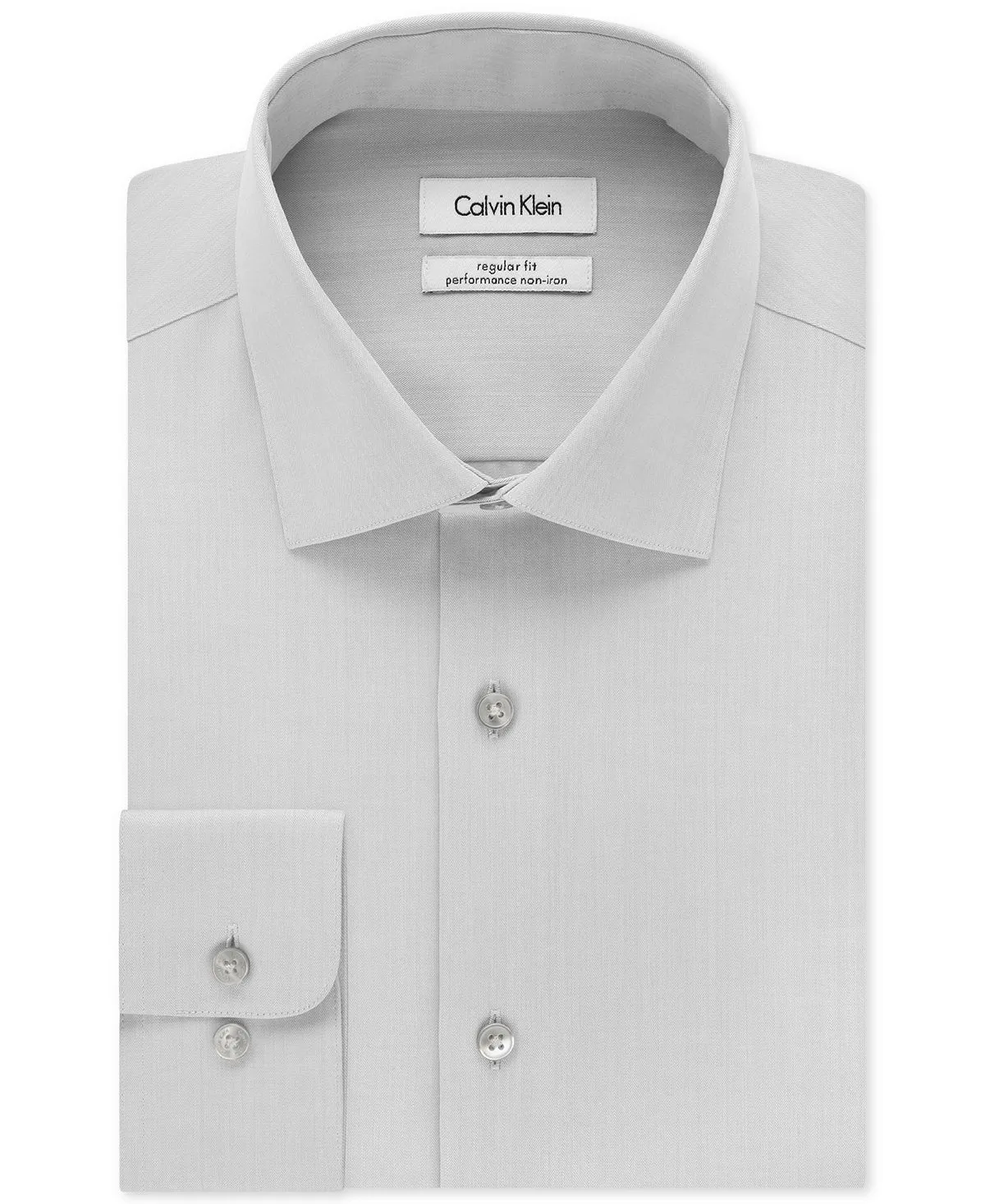 Men's calvin klein steel classic-fit non-iron performance herringbone collar classic shirt Calvin Klein