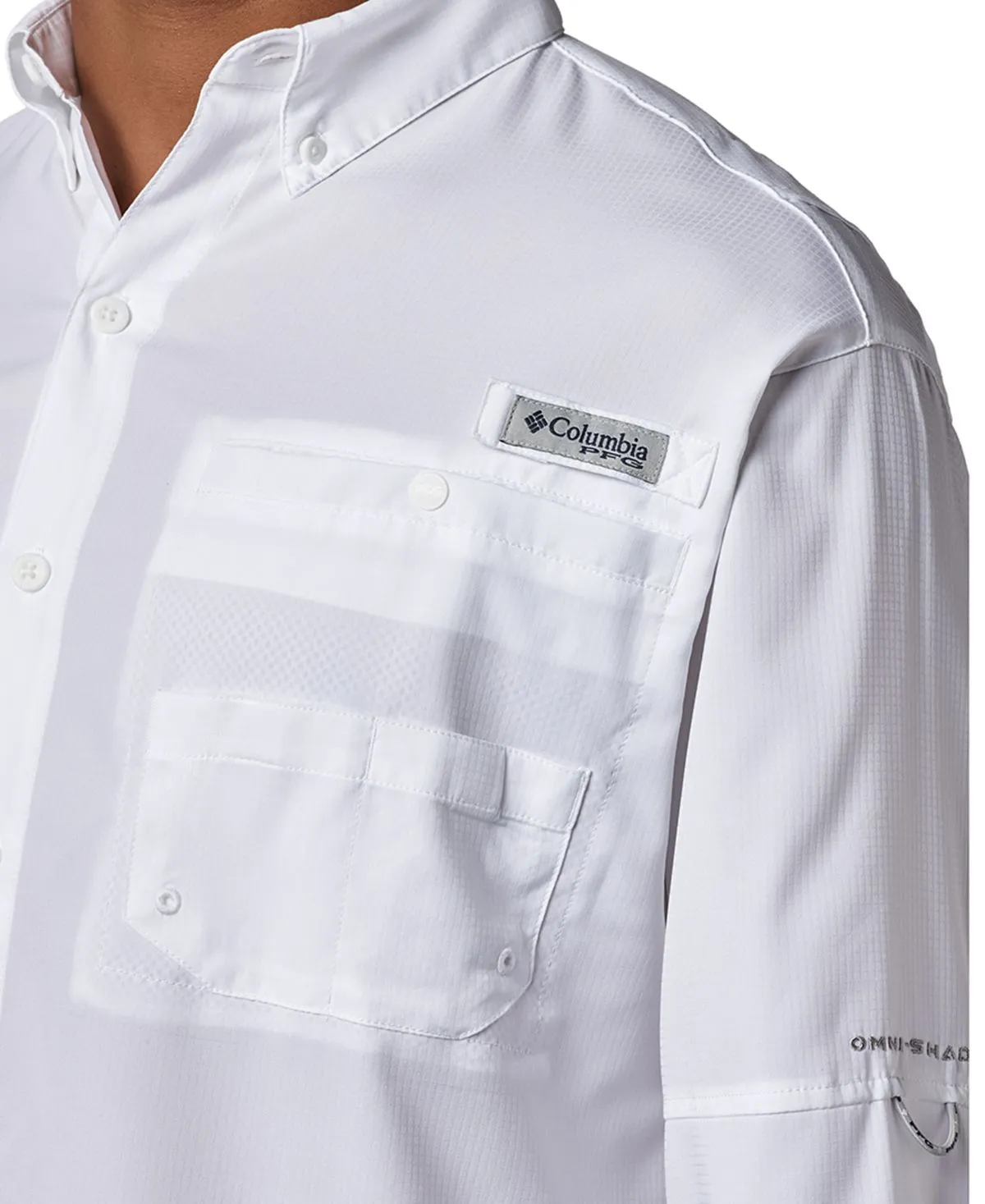 Men's long sleeve shirt pfg tamiami ii Columbia, white