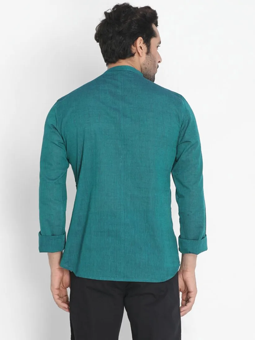 Men's Pure Cotton Green color Kurta for Men's - Vastramay