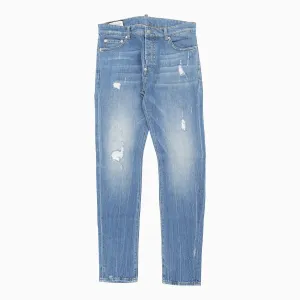 Men's Ribbed Light Blue Slim Denim Pant