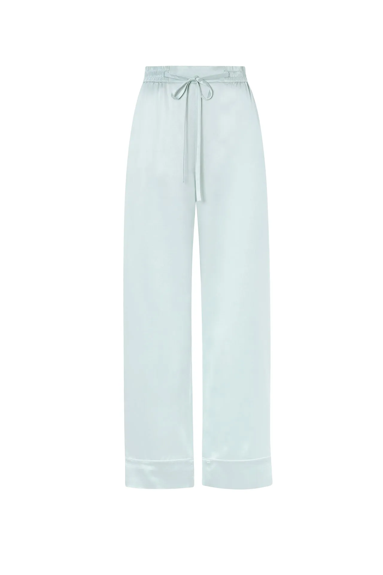 Misty Morning Blue Silk Pyjama Set