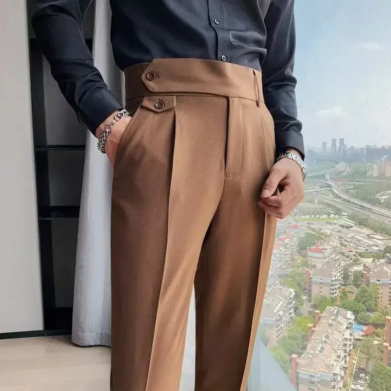 Modern 1 button Waist Suit Trousers