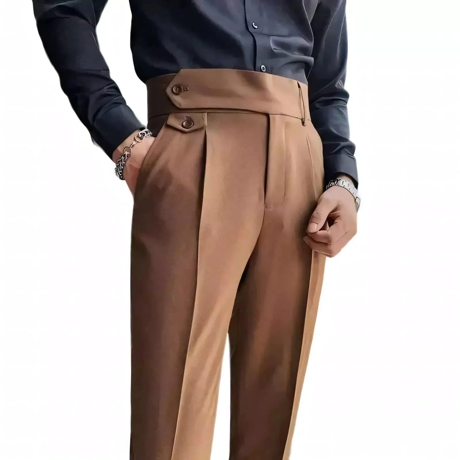 Modern 1 button Waist Suit Trousers