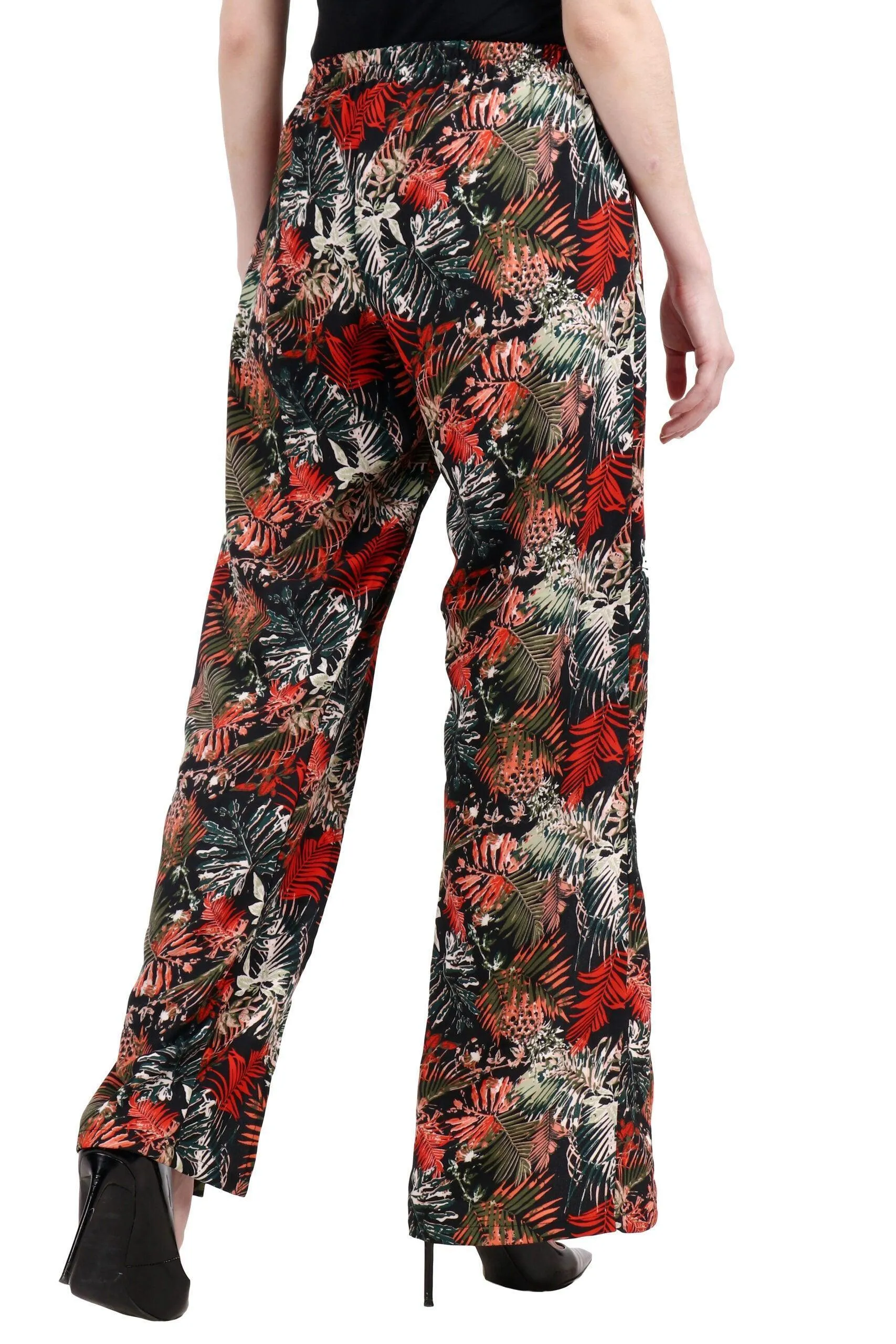 Multicolored Floral Printed Front Slit Pyjamas