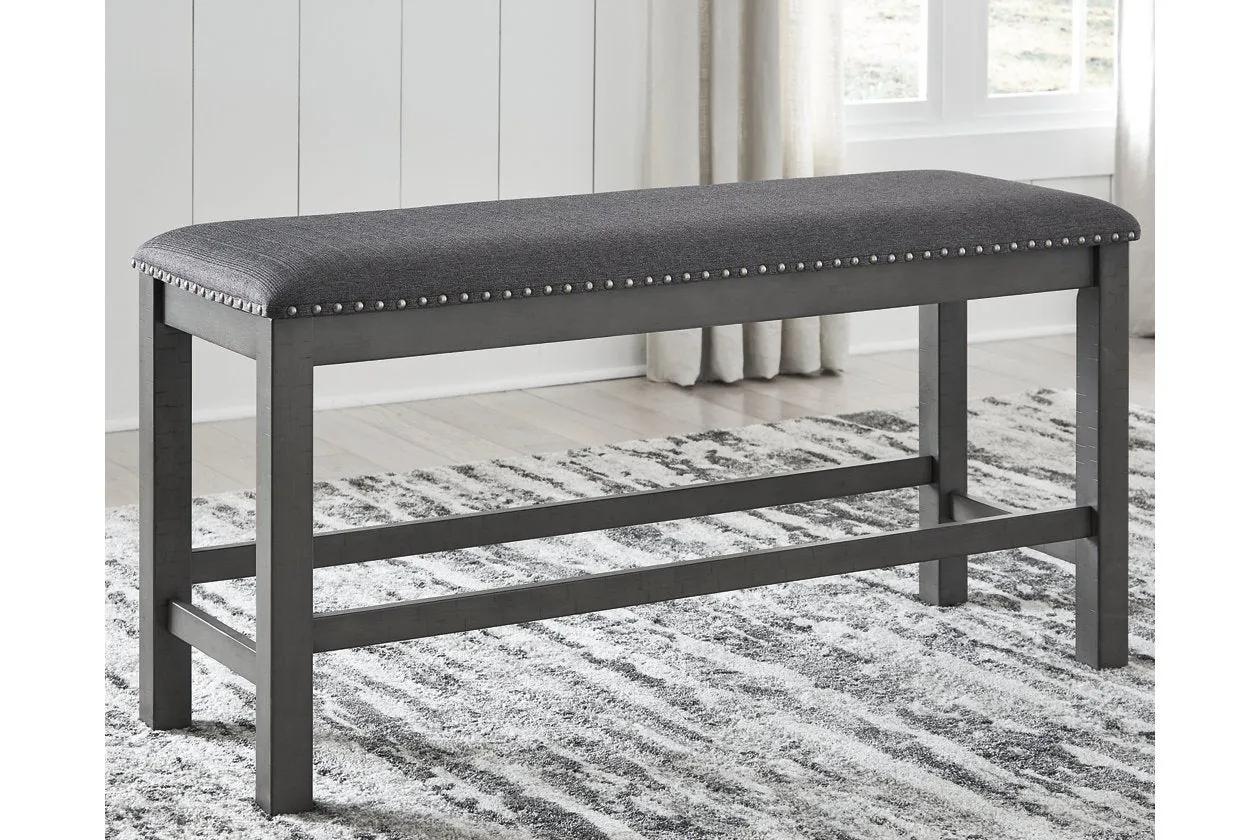 Myshanna Two-tone Gray Dining Bench