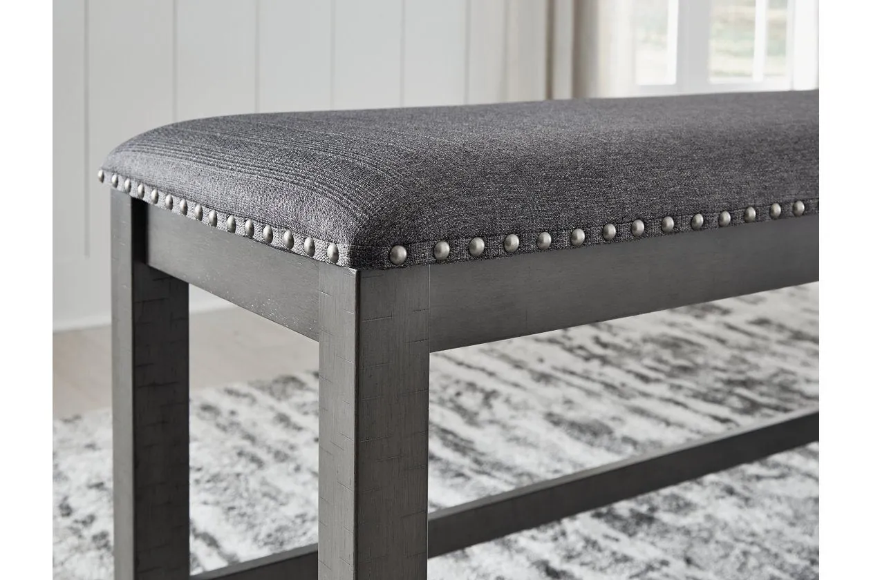 Myshanna Two-tone Gray Dining Bench