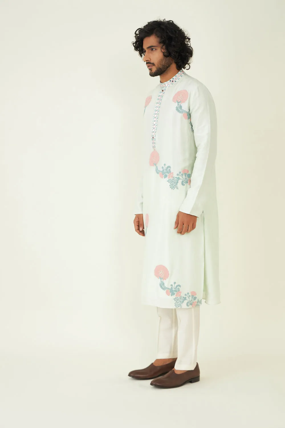 Nazm Mirror Embroidered Kurta Set