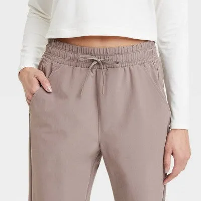 New - All In Motion Women's Stretch Woven High-Rise Tapered Pants Jogger UPF 50 