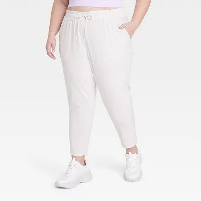 New - All In Motion Women's Stretch Woven High-Rise Tapered Pants Jogger UPF 50 