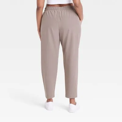 New - All In Motion Women's Stretch Woven High-Rise Tapered Pants Jogger UPF 50 