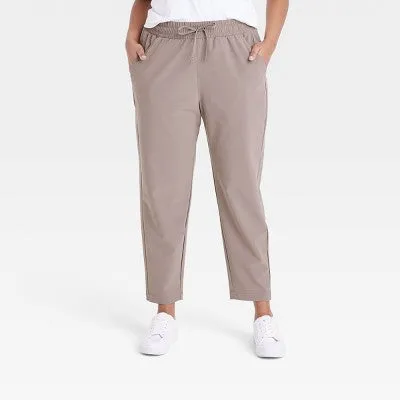 New - All In Motion Women's Stretch Woven High-Rise Tapered Pants Jogger UPF 50 