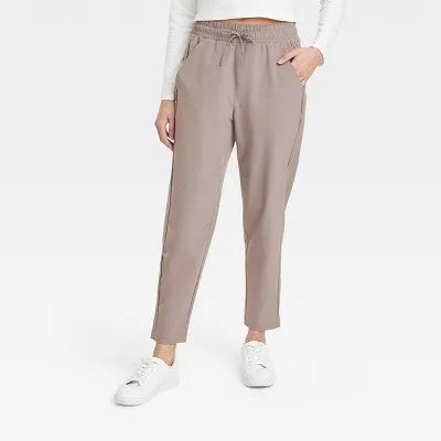 New - All In Motion Women's Stretch Woven High-Rise Tapered Pants Jogger UPF 50 