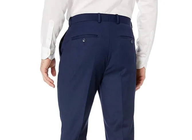 New Midnight Blue Regular Fit Dress Pant by Caravelli