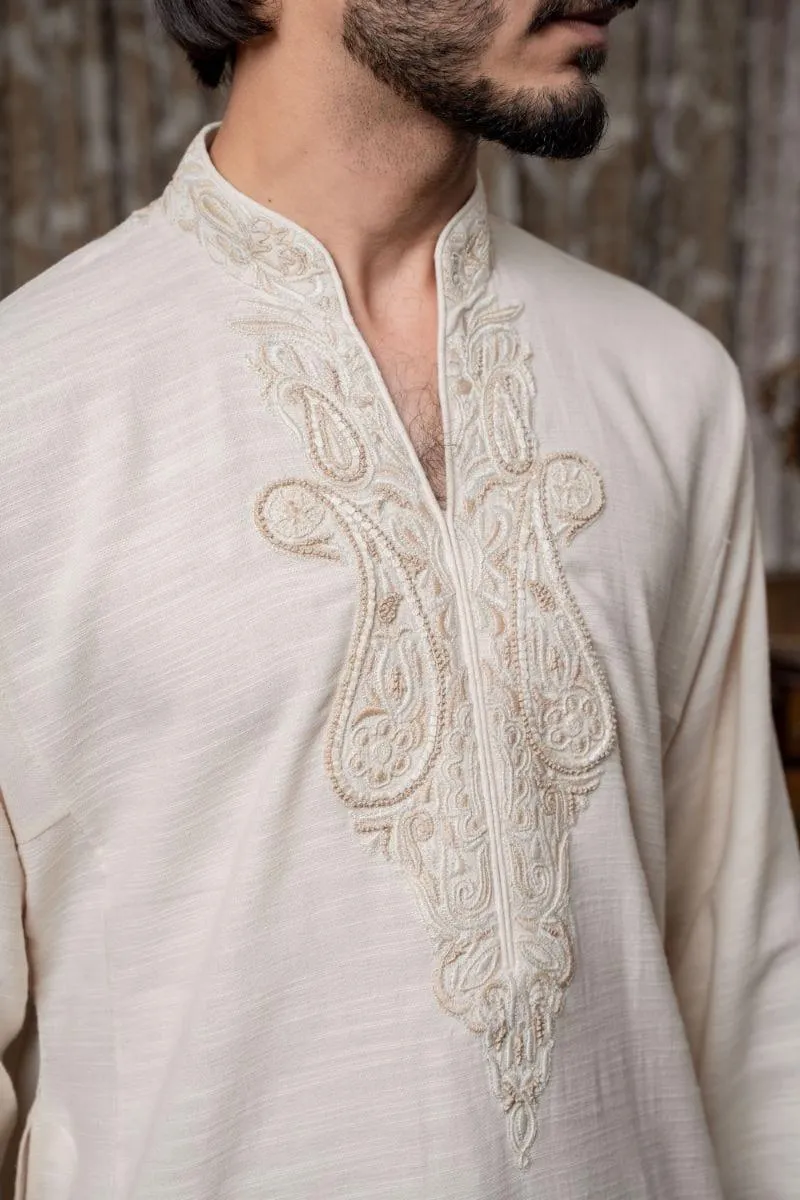 Nilofer Shahid - Arsh - Linen Kurta - 2 Piece