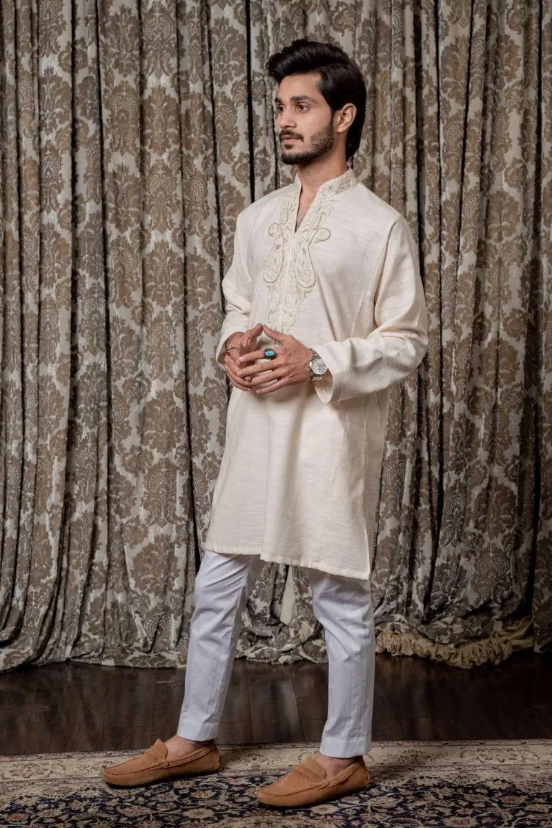 Nilofer Shahid - Arsh - Linen Kurta - 2 Piece