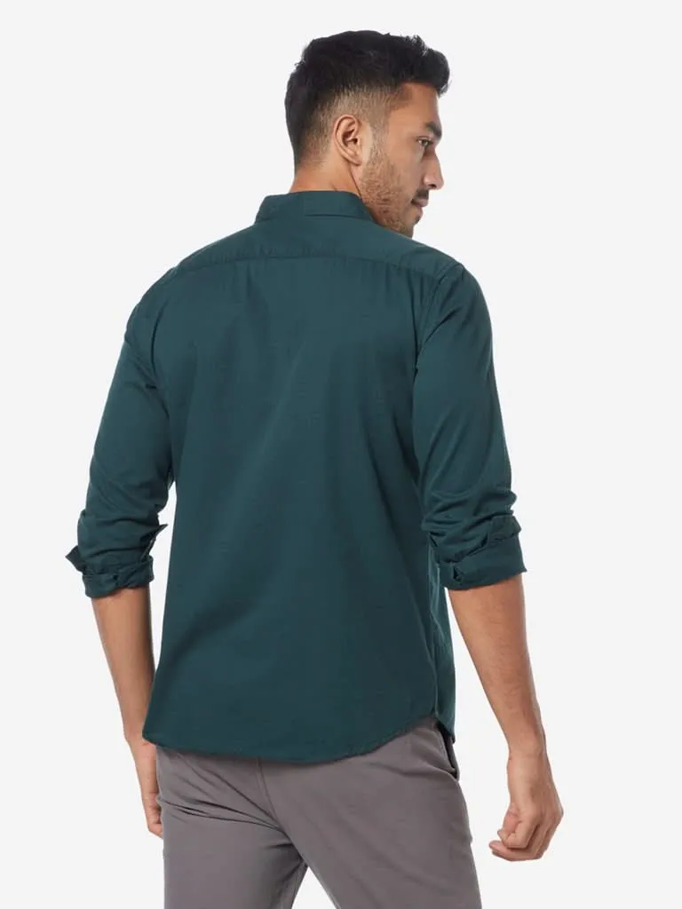 Nuon Emerald Green Slim-Fit Shirt