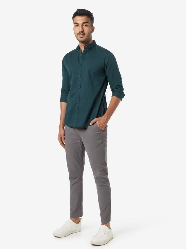 Nuon Emerald Green Slim-Fit Shirt