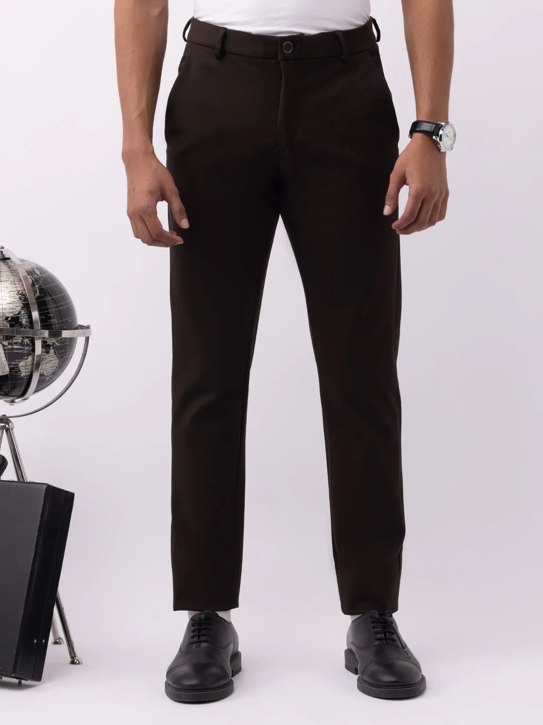 Olive Bi-Stretch Slim Trousers