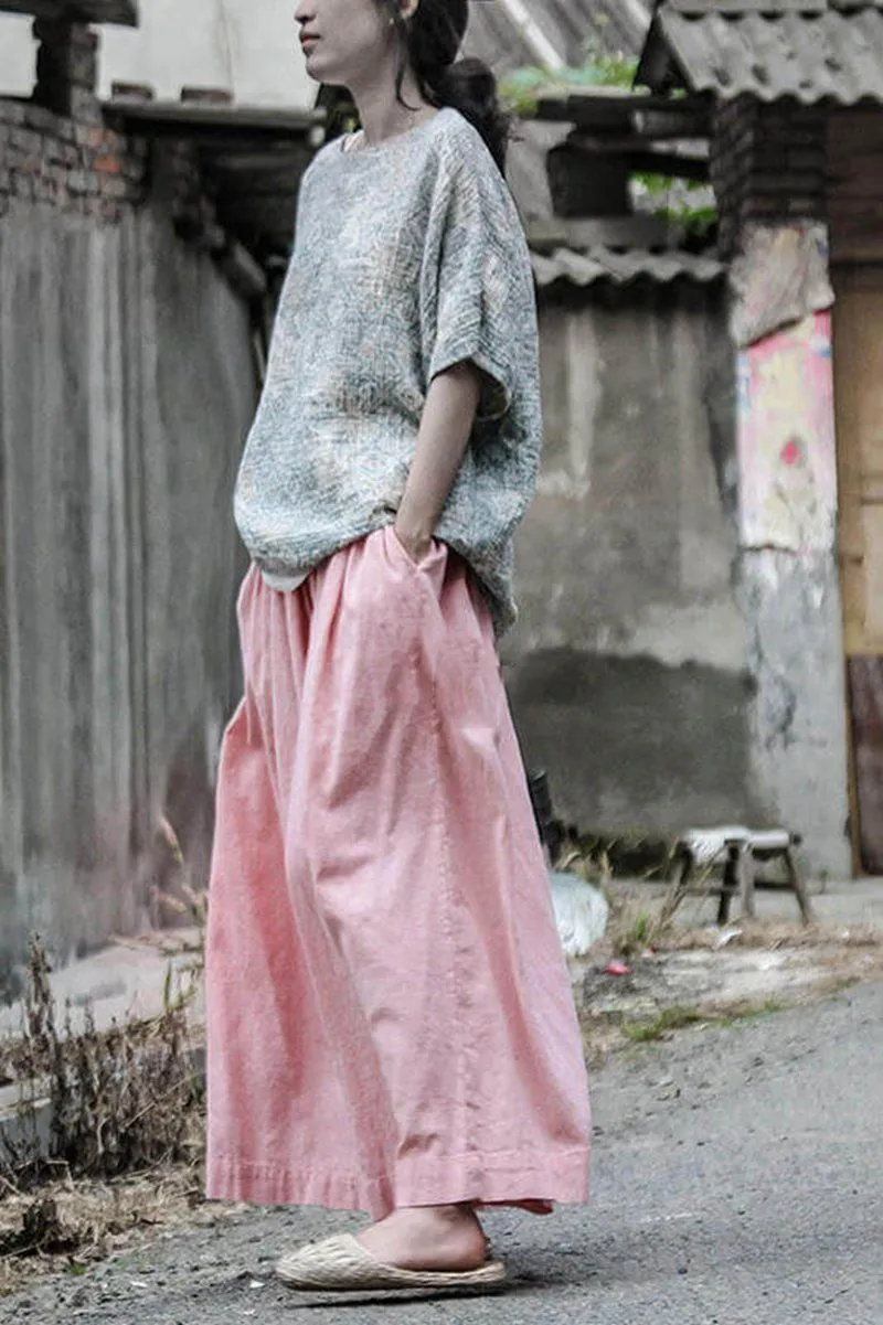 Original Designer Loose Long Vintage Cotton Linen Pants Women Clothes