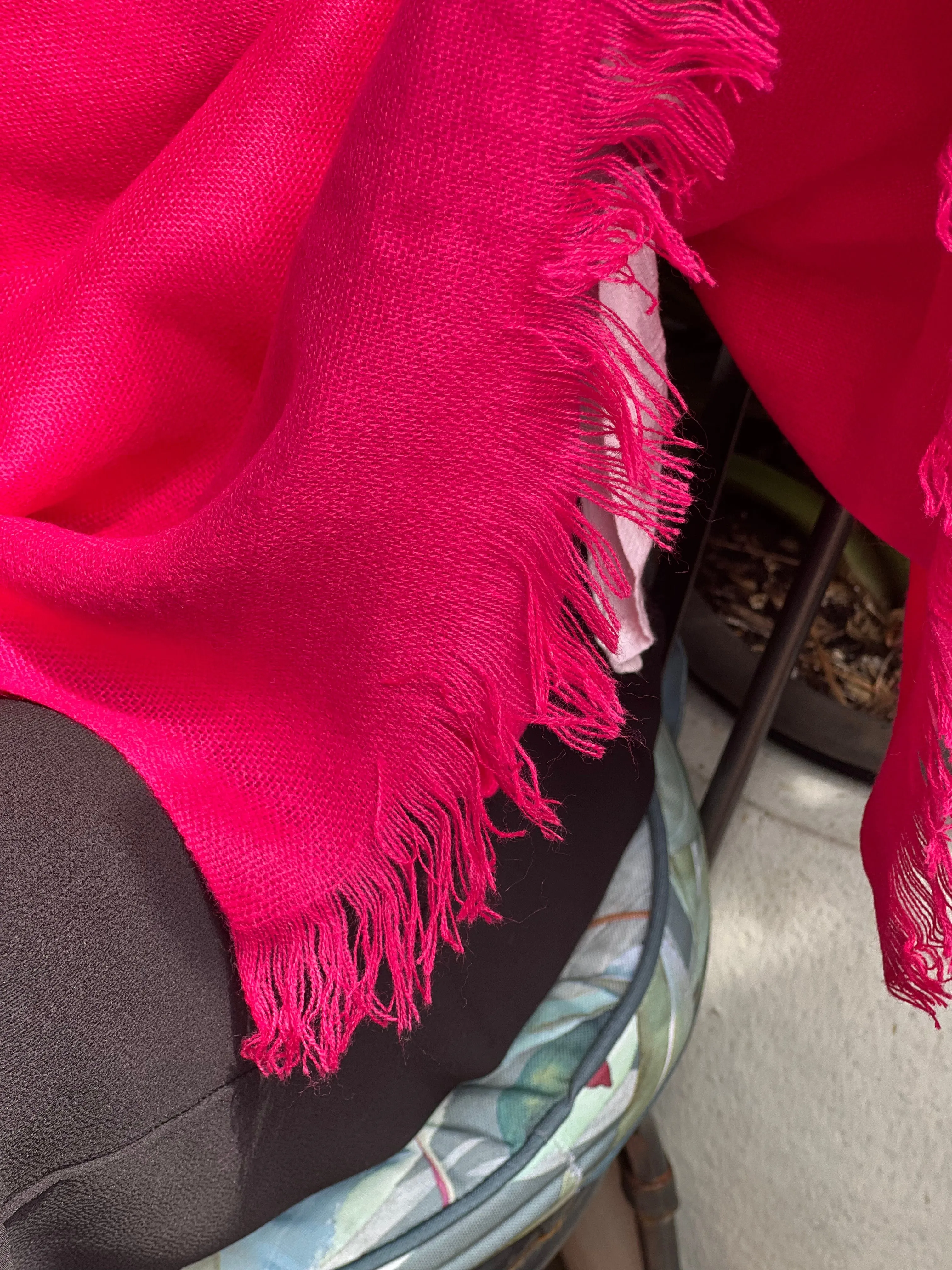 Pashmina Shawl - Hot Pink Fuchsia - Pure Cashmere Luxury