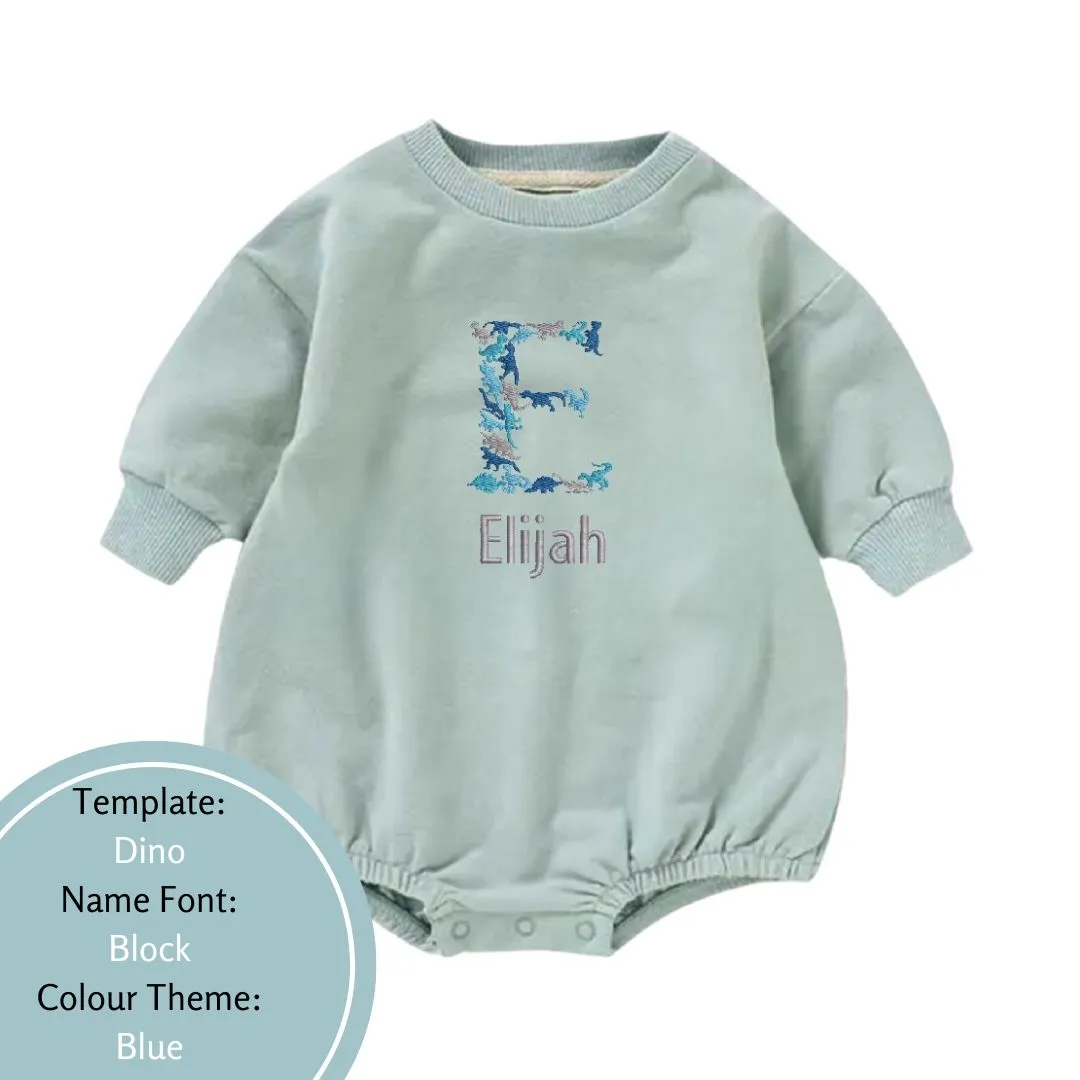 Personalised Dinosaur Design Baby and Toddler Rompers