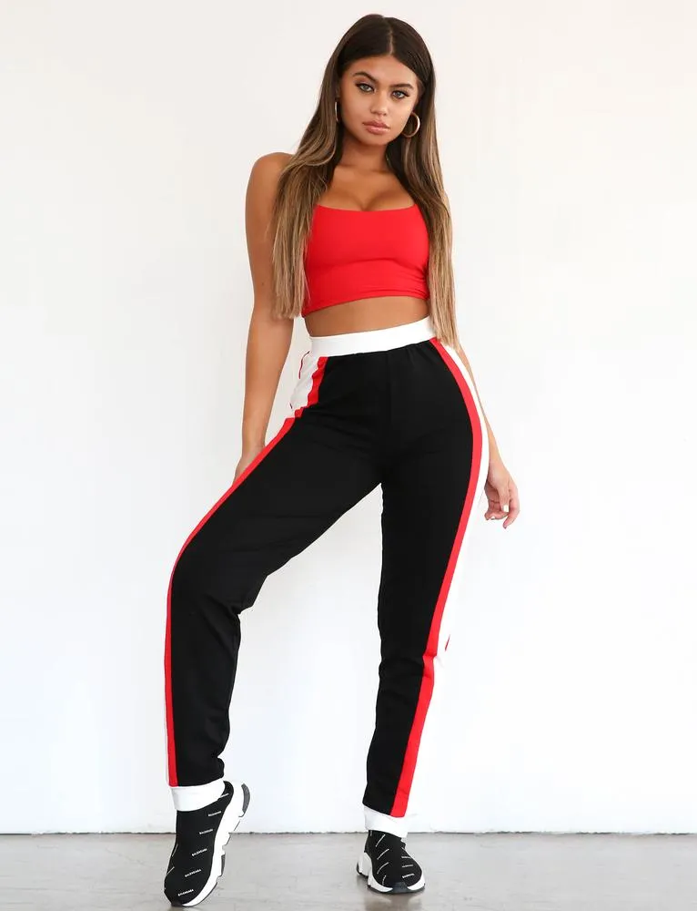 Pia Pant - Black/Red/White