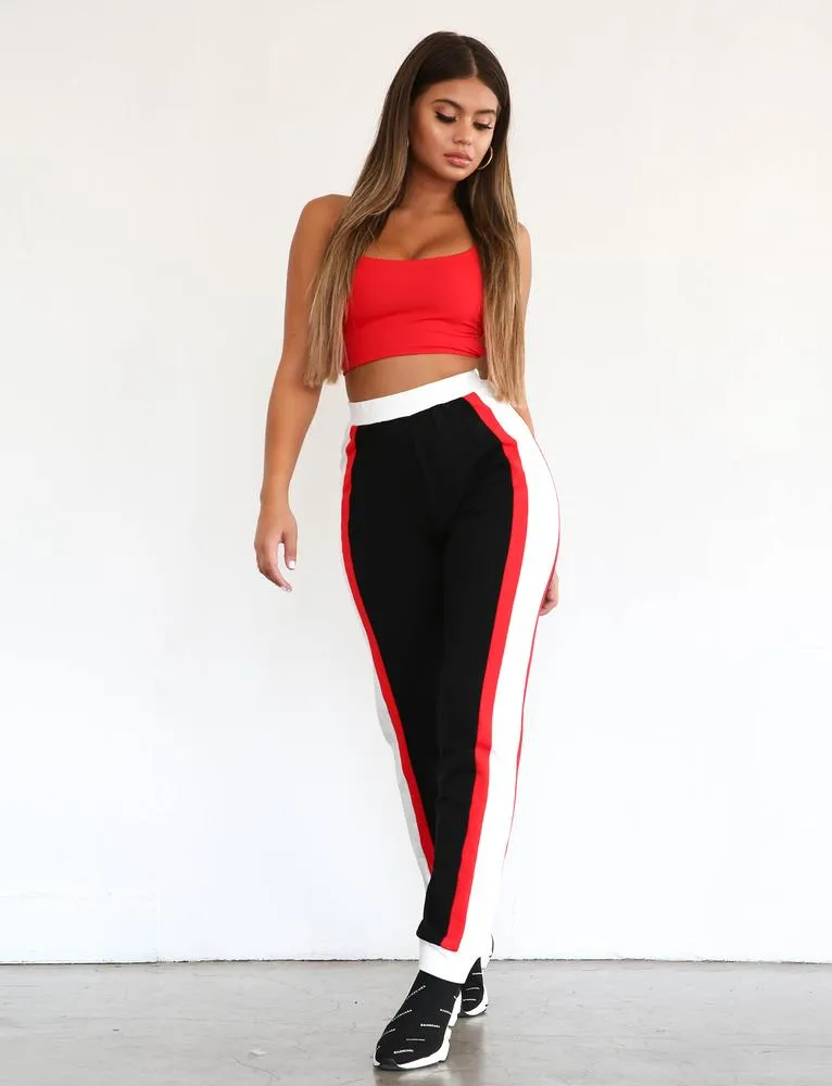 Pia Pant - Black/Red/White