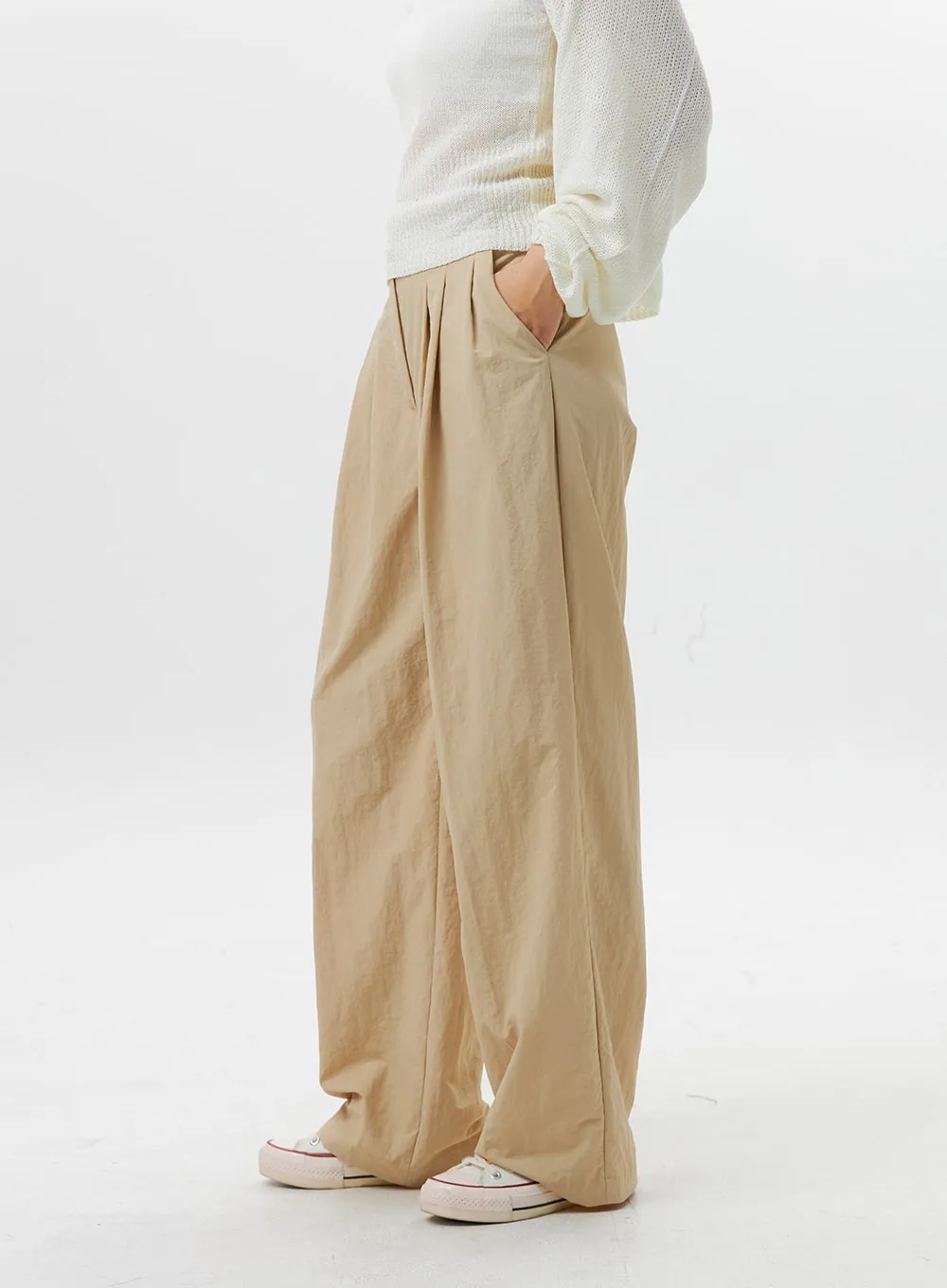 Pintuck Wide-Fit Pants OG318