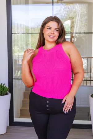 Previous Engagement Halter Neck Sweater Tank in Pink - Annie Wear