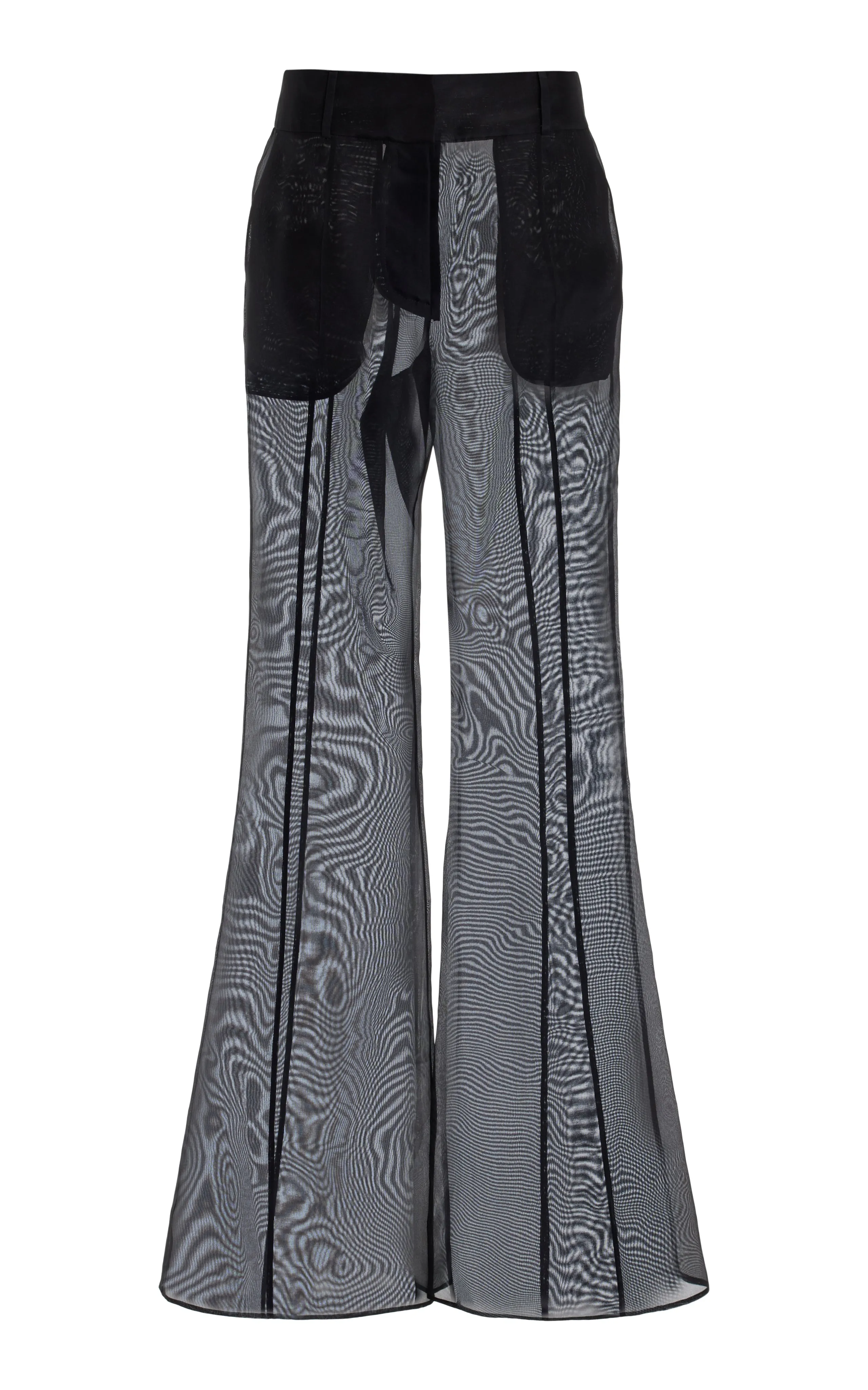 Rhein Sheer Pant in Black Silk Organza