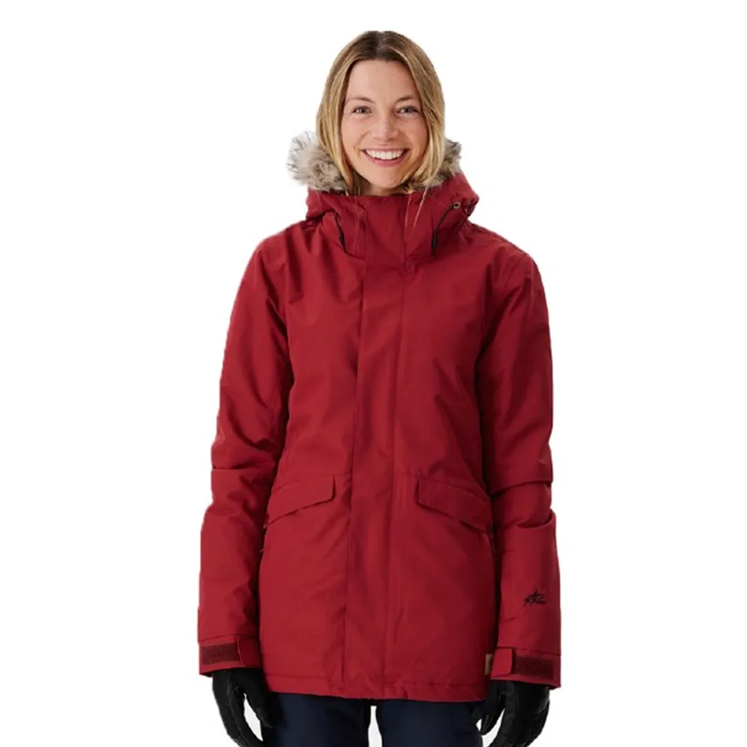 RIP CURL RIDER PARKA WOMENS JACKET DARK RED