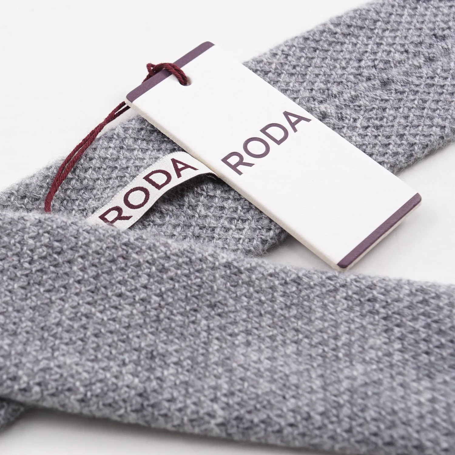 Roda Heather Gray Knit Cashmere Tie