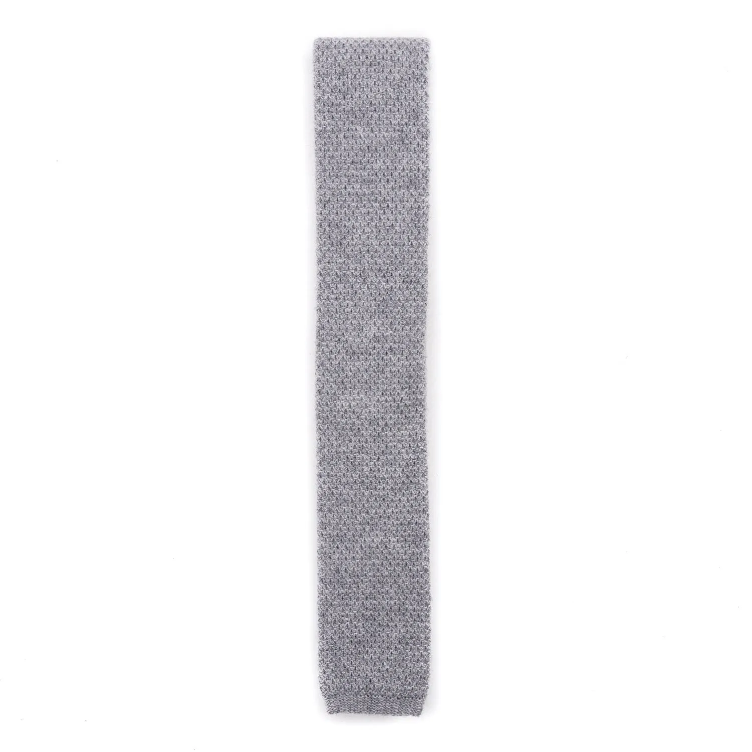 Roda Heather Gray Knit Cashmere Tie