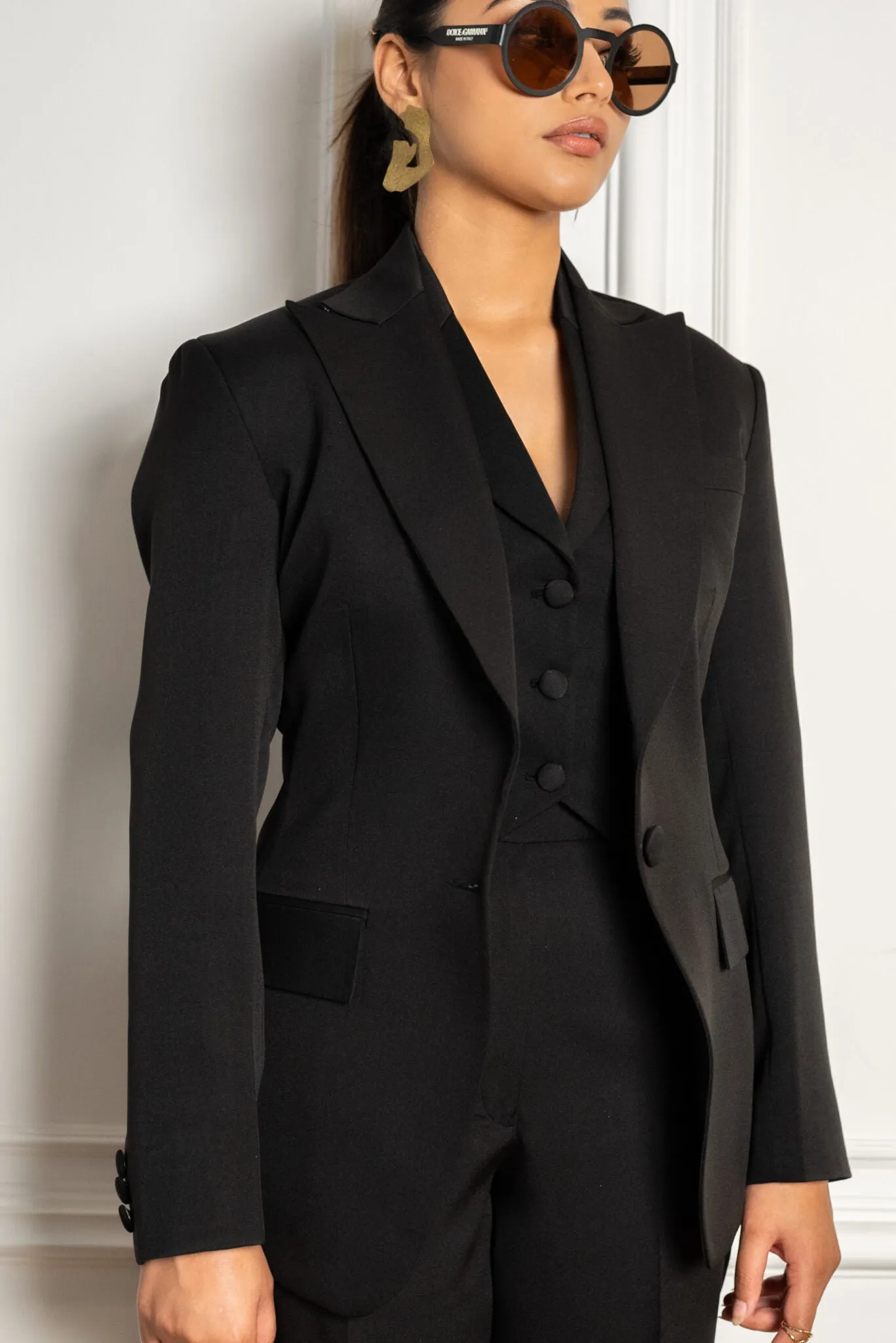 Sister Snatched Women's Solid Work Blazer