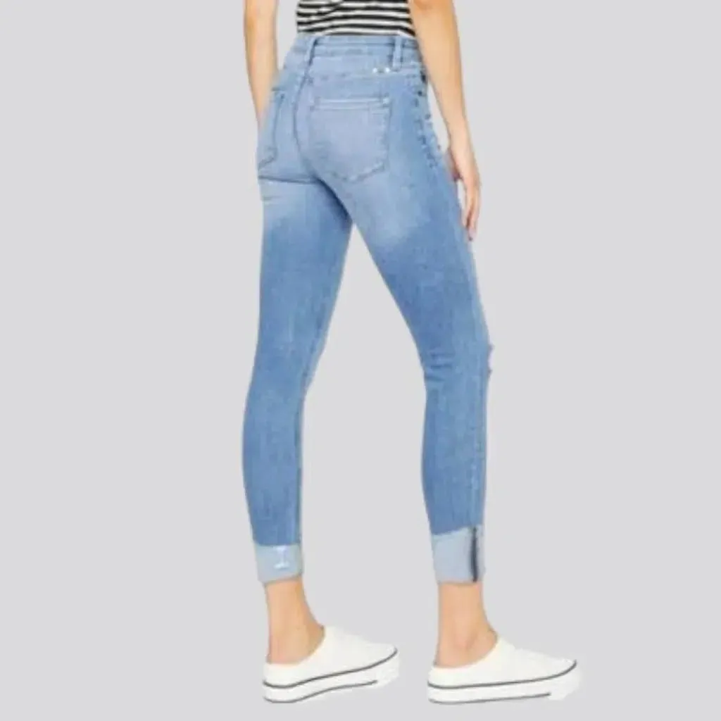 Skinny women's grunge jeans