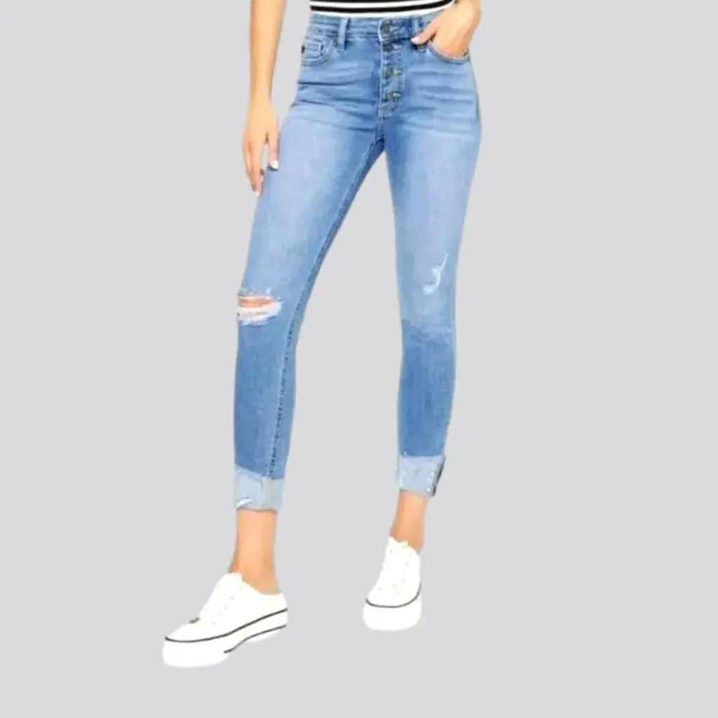 Skinny women's grunge jeans